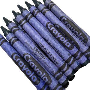 Vintage Hard to Find Crayola Midnight Blue Crayons Bulk Pack Of 16 Art Supplies